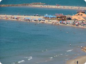 The beach in Netanya
